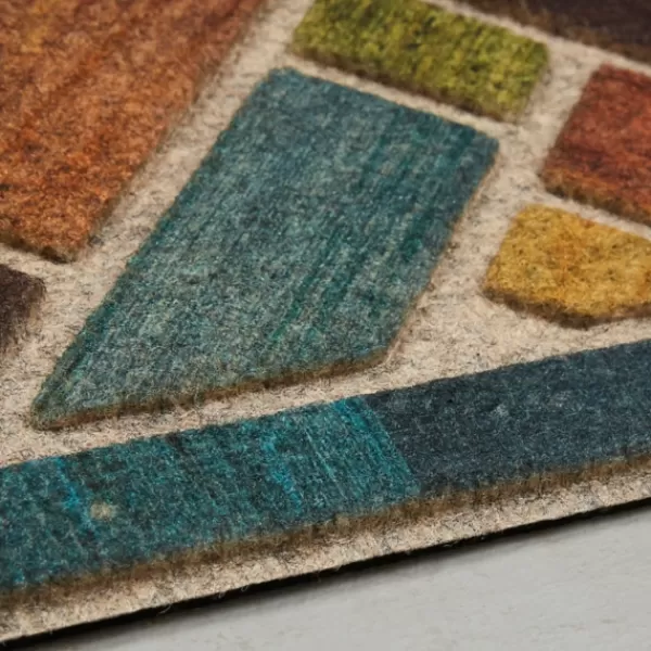 Doormats-Kirkland's Home Color Woodblock Garden Doormat Multi