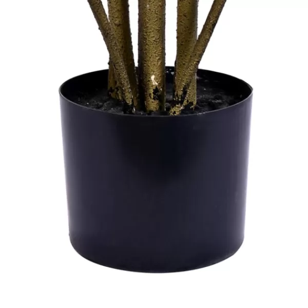 Trees & Topiaries-Kirkland's Home Colorful Croton Tree In Black Planter, 5 Ft.