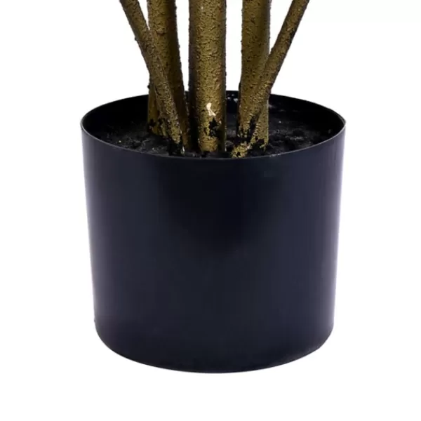 Trees & Topiaries-Kirkland's Home Colorful Croton Tree In Black Planter, 7 Ft.