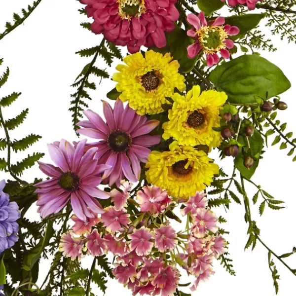 Wreaths-Kirkland's Home Colorful Mixed Floral Wreath Multi