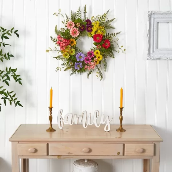 Wreaths-Kirkland's Home Colorful Mixed Floral Wreath Multi