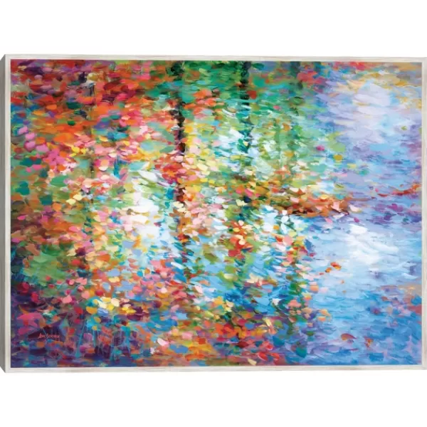 Canvas Art-Kirkland's Home Colorful Reflections I Framed Canvas Art Print Blue/Orange/Multi