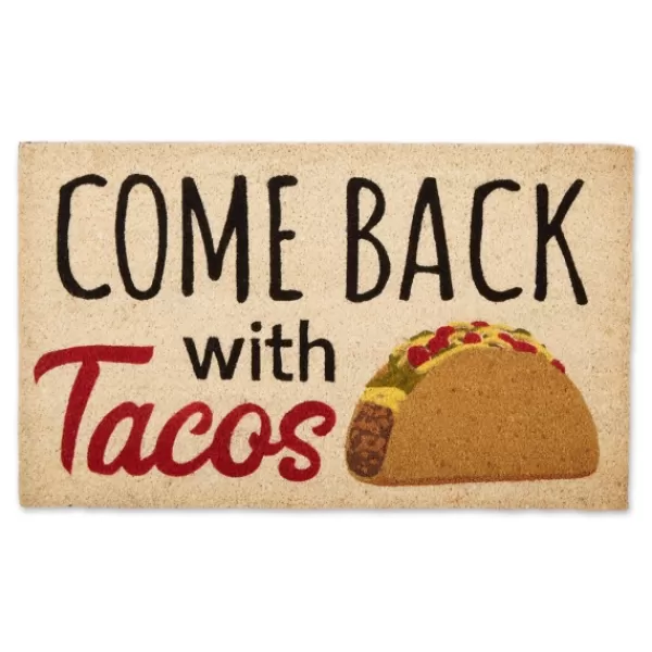 Doormats-Kirkland's Home Come Back With Tacos Doormat Tan/Black/Red