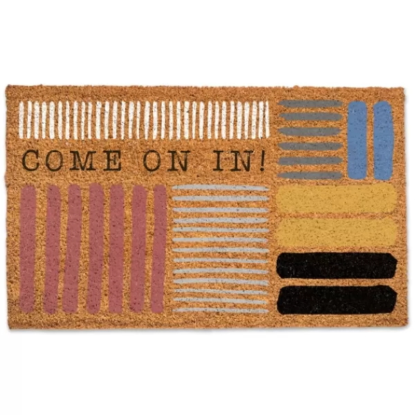 Doormats-Kirkland's Home Come On In Colorful Stripes Doormat Multi