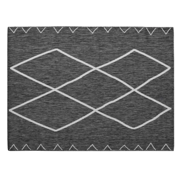 Outdoor Rugs-Kirkland's Home Connected Diamond Outdoor Area Rug, 8X10 Gray