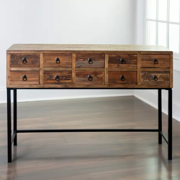 Console Tables-Kirkland's Home Console Table With Keeping Drawers Brown