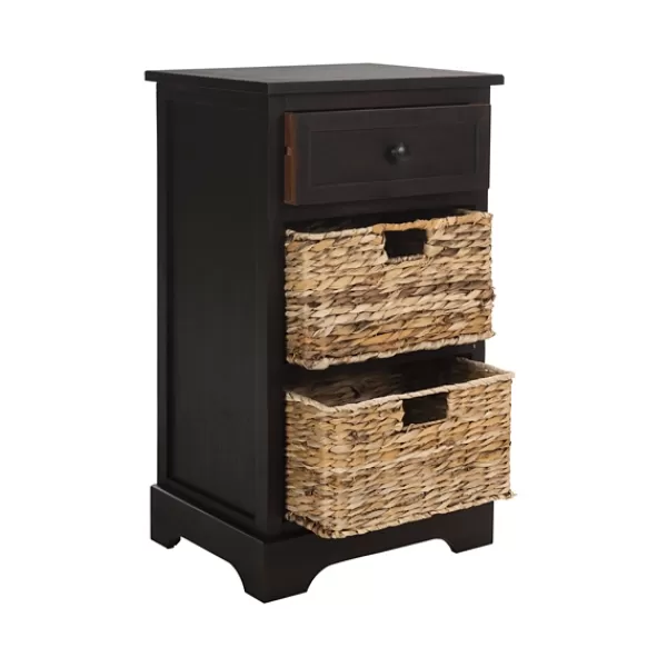 Accent & End Tables-Kirkland's Home Cora Accent Table With Woven Storage Baskets Brown