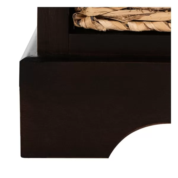Accent & End Tables-Kirkland's Home Cora Accent Table With Woven Storage Baskets Brown