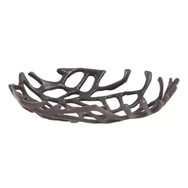 Decorative Trays-Kirkland's Home Coral Reef Oval Trays, Set Of 2 Black