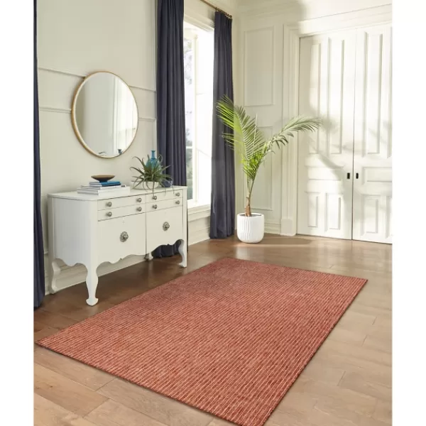 Outdoor Rugs-Kirkland's Home Coral Woven Outdoor Area Rug, 7X9 Red