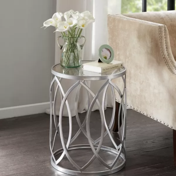 Accent & End Tables-Kirkland's Home Corey Geometric Accent Table Gray