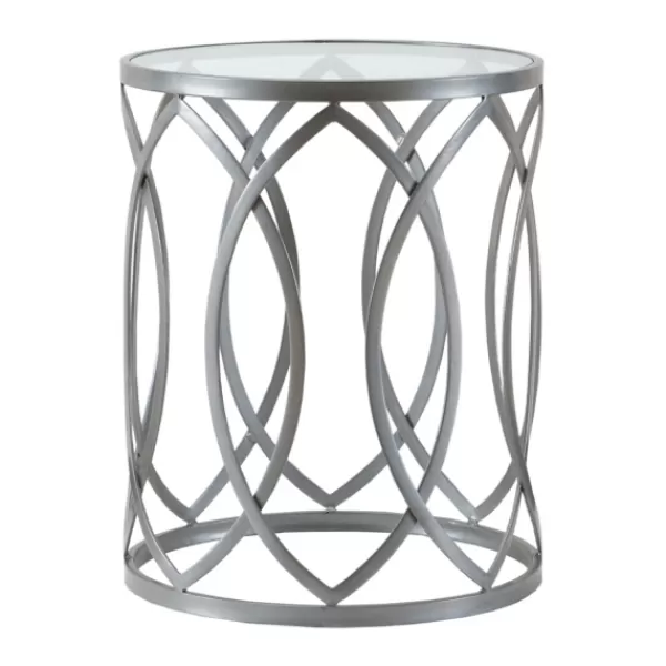 Accent & End Tables-Kirkland's Home Corey Geometric Accent Table Gray