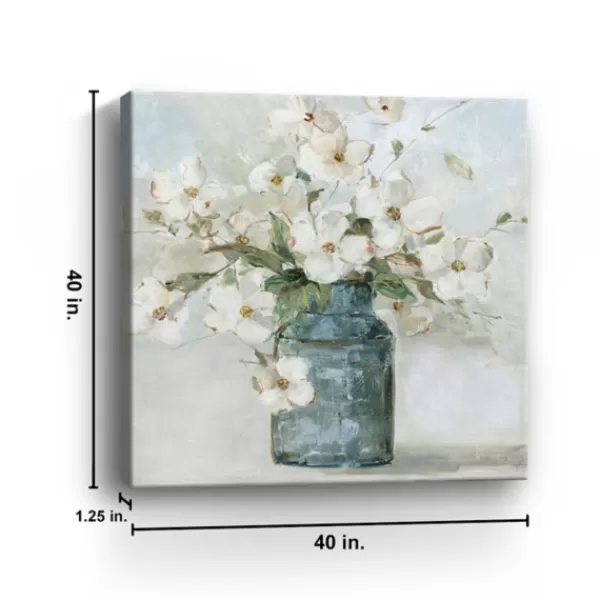 Canvas Art-Kirkland's Home Cottage Charmer Giclee Canvas Art Print, 40X40 In. Blue/White/Green