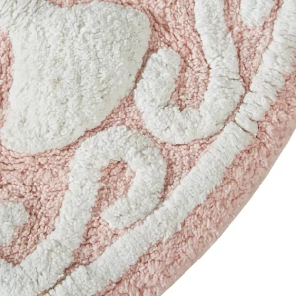 Bathroom Rugs-Kirkland's Home Cotton Tufted Medallion Bath Mat, 25 In. Pink