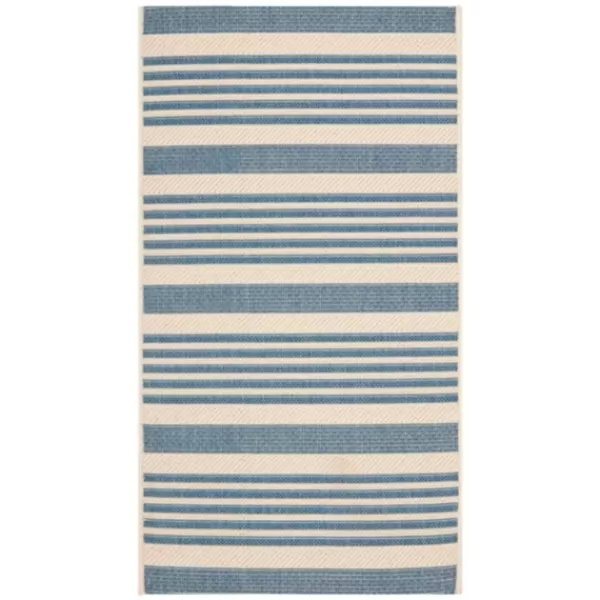 Outdoor Rugs-Kirkland's Home Courcy Transitional Outdoor Accent Rug Blue