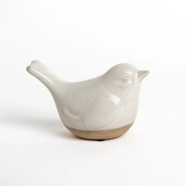 Statues & Figurines-Kirkland's Home Cream Ceramic Bird Figurine Ivory