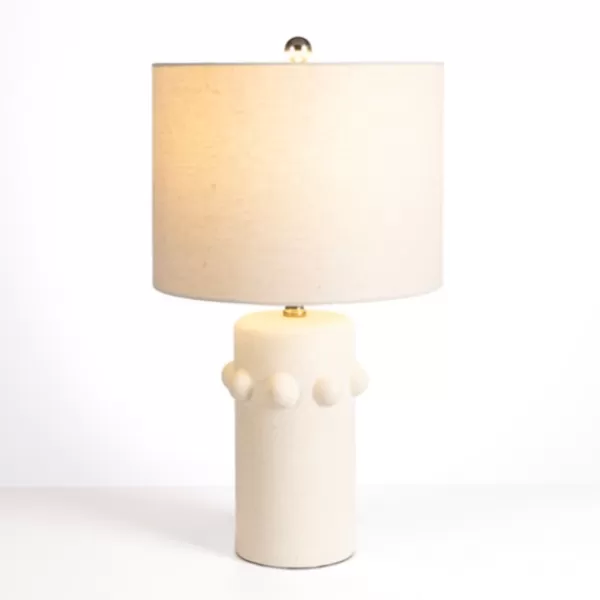 Table Lamps-Kirkland's Home Cream Ceramic Knobs Table Lamp Ivory