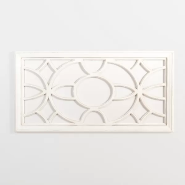 Wall Plaques-Kirkland's Home Cream Decorative Wood Wall Plaque White