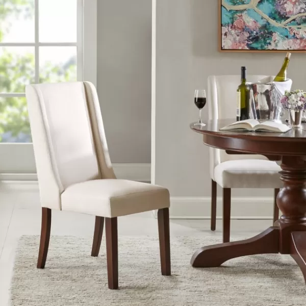 Dining Chairs-Kirkland's Home Cream Parson Dining Chairs, Set Of 2 Ivory