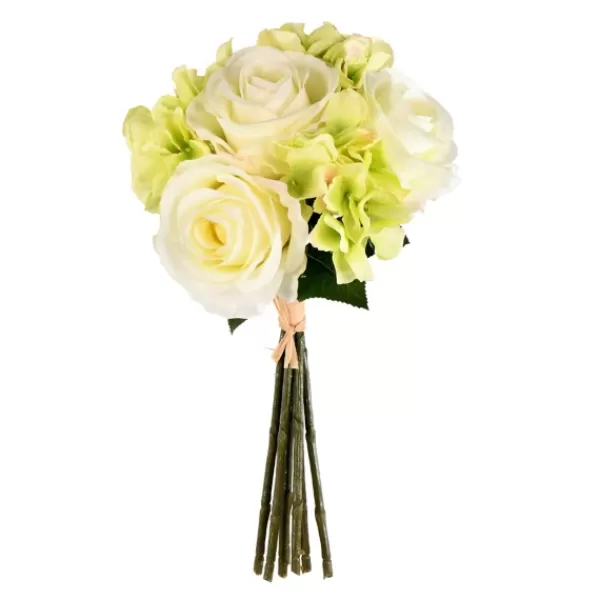 Stems & Bouquets-Kirkland's Home Cream Rose And Hydrangea Bouquets, Set Of 2 Ivory