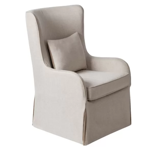 Accent Chairs-Kirkland's Home Cream Slipcovered Accent Chair Ivory