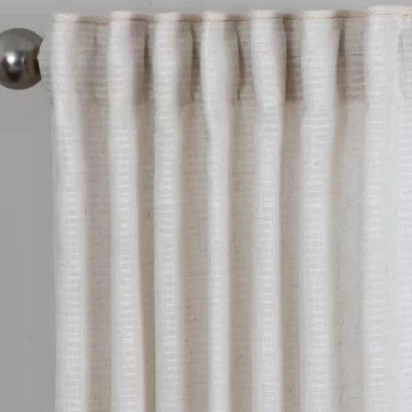 Curtains & Drapes-Kirkland's Home Cream Solid Pleated Single Curtain Panel, 84 In. White