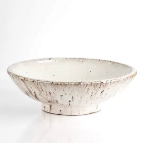 Decorative Bowls & Jars-Kirkland's Home Cream Textured Terracotta Decorative Bowl Ivory