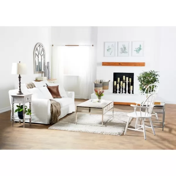 Decorative Mirrors-Kirkland's Home Cream Vintage Fir Wood Arch Framed Mirror