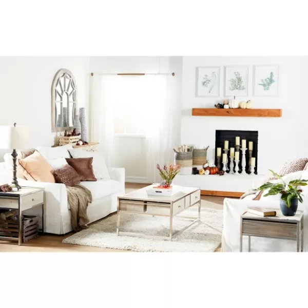 Decorative Mirrors-Kirkland's Home Cream Vintage Fir Wood Arch Framed Mirror