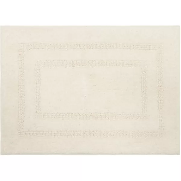 Bathroom Rugs-Kirkland's Home Creme Plush Reversible Cotton Bath Mat, 34 In. Ivory