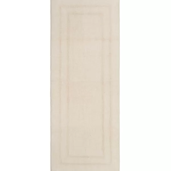 Bathroom Rugs-Kirkland's Home Creme Plush Reversible Cotton Bath Mat, 60 In. Ivory