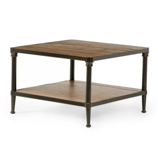 Coffee Tables-Kirkland's Home Crowley Wood And Iron Bunching Coffee Table Brown