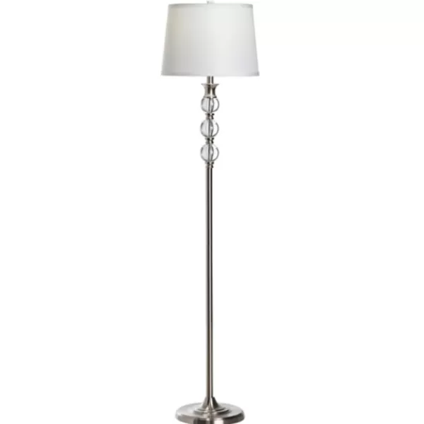 Floor Lamps-Kirkland's Home Crystal And Silver Metal Floor Lamp White