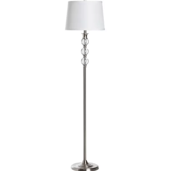 Floor Lamps-Kirkland's Home Crystal And Silver Metal Floor Lamp White