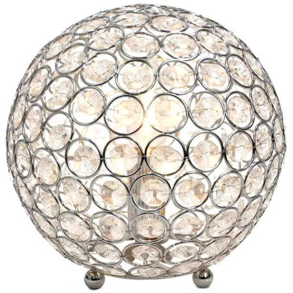 Table Lamps-Kirkland's Home Crystal Ball Sequin Table Lamp Clear/Silver