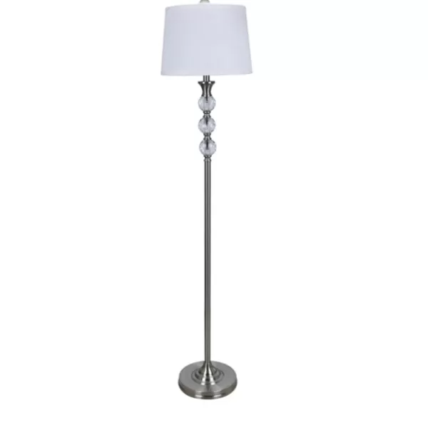 Floor Lamps-Kirkland's Home Crystal Orb Stacked Floor Lamp White