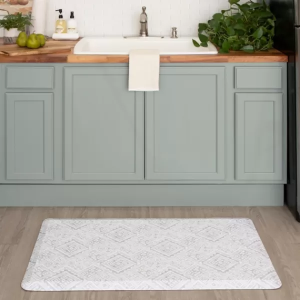 Kitchen & Floor Mats-Kirkland's Home Cushioned Kitchen Mat Ivory