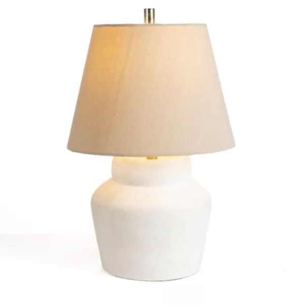 Table Lamps-Kirkland's Home Cyra Cream Resin Table Lamp Ivory