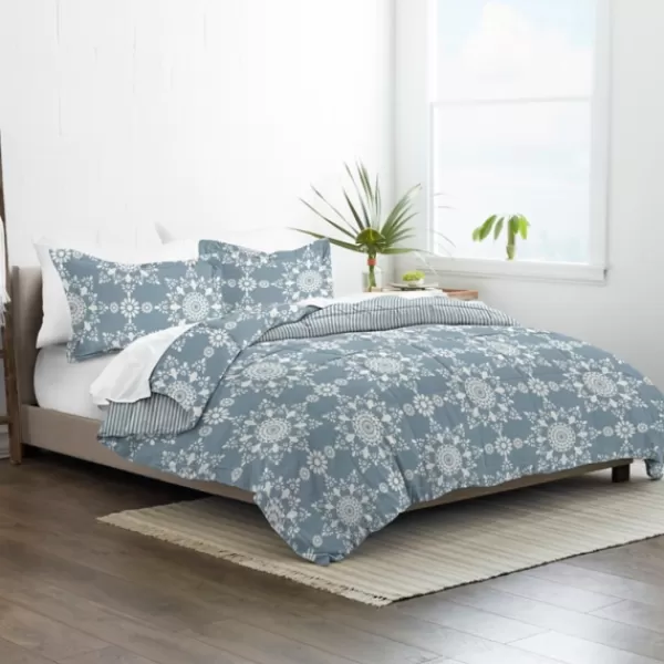 Comforters-Kirkland's Home Daisy Medallion King 3-Pc. Comforter Set Blue