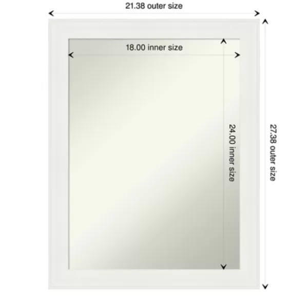 Framed Mirrors-Kirkland's Home Daisy White Modern Decorative Framed Mirror