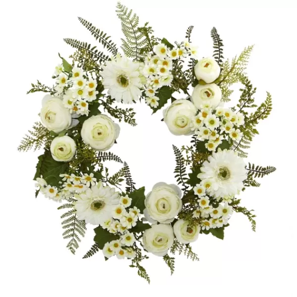 Wreaths-Kirkland's Home Daisy Wreath White