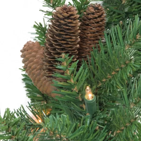 Arrangements & Greenery-Kirkland's Home Dakota Pinecone Clear Led Lit Garland, 108 In. Green