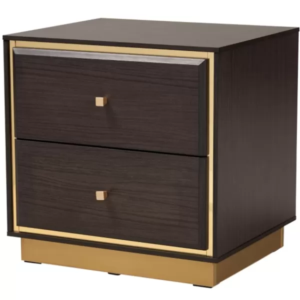 Dressers & Chests-Kirkland's Home Dark And Gold Wood 3-Pc. Dresser Set Brown