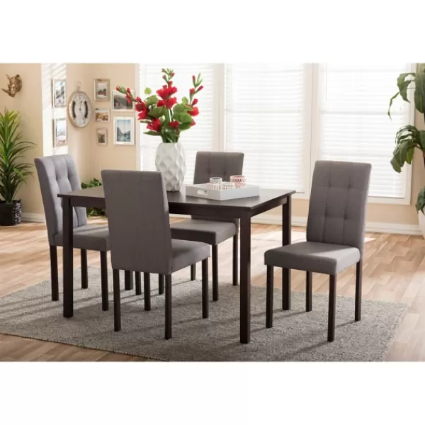 Dining Sets-Kirkland's Home Dark Brown And Gray 5-Pc. Dining Set