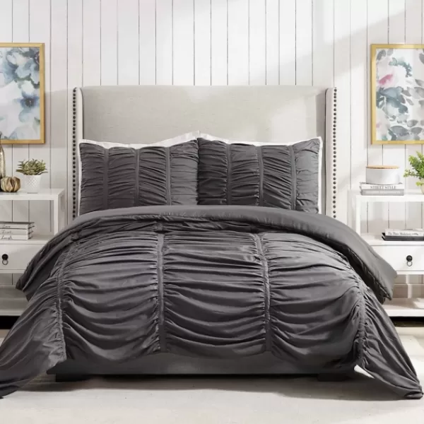 Comforters-Kirkland's Home Dark Emily 2-Pc. Twin/Twin Xl Comforter Set Gray