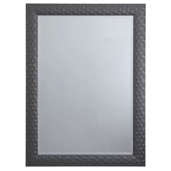 Decorative Mirrors-Kirkland's Home Dark Gray Wood Framed Beveled Edge Wall Mirror