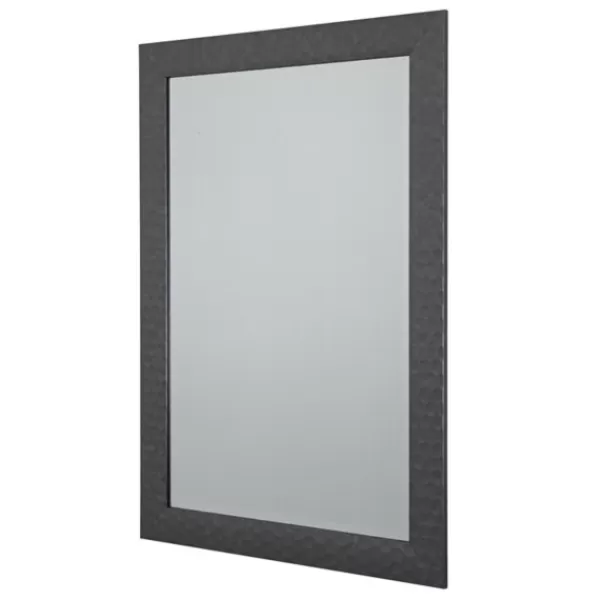 Decorative Mirrors-Kirkland's Home Dark Gray Wood Framed Beveled Edge Wall Mirror