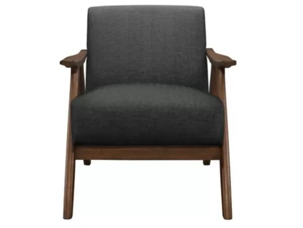 Accent Chairs-Kirkland's Home Dark Mid-Century Hazel Frame Accent Chair Gray