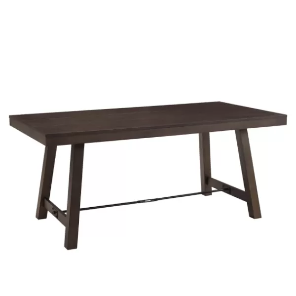 Dining Tables-Kirkland's Home Dark Oak Wood Rustic Dining Table