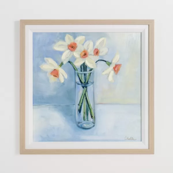 Framed Art-Kirkland's Home December Narcissus Framed Art Print Blue/White